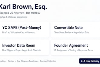 draft or review your convertible note term sheet for startup funding