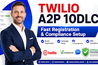 register twilio a2p 10dlc and gohighlevel a2p for sms fast approval