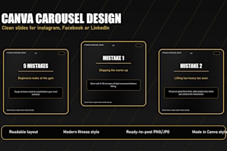 design modern canva carousel posts for instagram