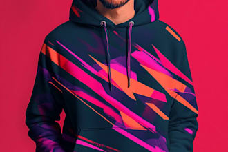 do trendy streetwear hoodie design with mockup