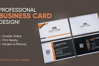 create modern business card and visiting card design
