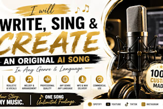be your creative ai singer songwriter any genre and language