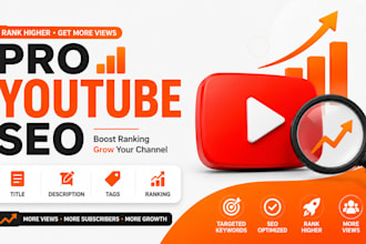 expert youtube SEO optimization video title,description,tags