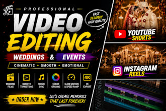 edit cinematic wedding videos reels and shorts