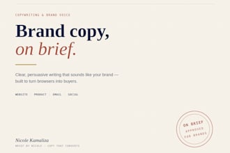 write a persuasive brand copy that converts browers to buyers