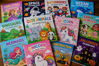 create custom kids coloring book pages for amazon KDP