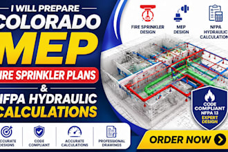 prepare colorado mep, fire sprinkler plans and nfpa hydraulic calculations