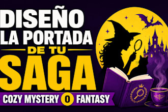 diseno la portada de tu saga cozy mystery o fantasy