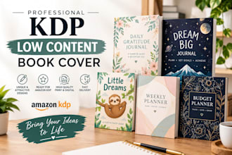 design a professional KDP low content book cover