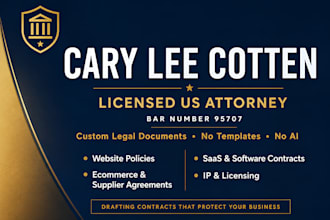 draft IP licensing copyright and trademark agreements as US attorney