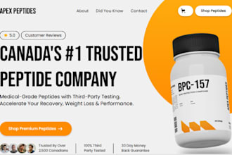 build research fda compliant peptide website peptide woocommerce website
