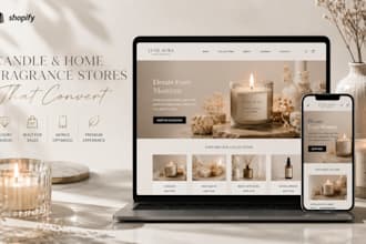 design a premium candle and home fragrance shopify store that converts