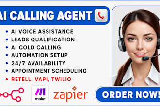 build ai voice agent, ai receptionist, and calling bot with vapi ai or retell ai