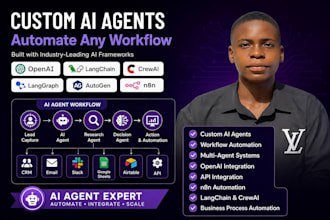 build custom openai langchain crewai langgraph autogen n8n ai agent workflow