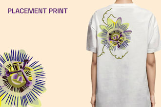 design a custom placement print for fashion brands