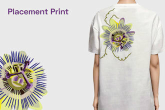 design a custom placement print for fashion brands