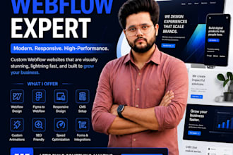 design webflow website, webflow landing page, figma to webflow
