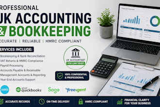 provide all types of accounting and bookkeeping services for UK clients