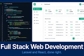 build a full stack web application with laravel and react