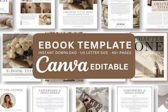 design editable canva ebook canva workbook, lead magnet, journal, pdf design
