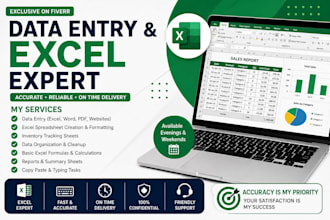 accurate data entry and excel spreadsheet work