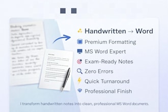 convert handwritten notes into editable document