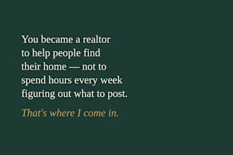 create real estate listing content, social media, and marketing strategy