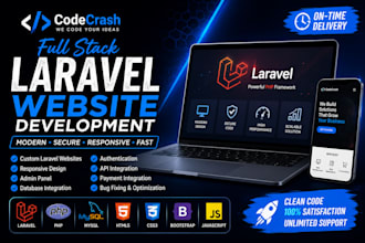 build a responsive full stack laravel website