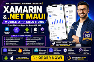 fix, upgrade, maintain or develop xamarin and dot net maui mobile app