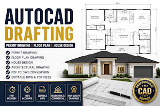 draw permit drawing, floor plan, house design and architectural plans
