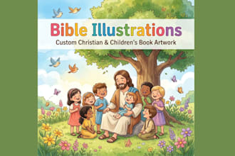 illustrate christian children books and bible story illustrations