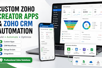 develop custom zoho creator apps and automate zoho CRM