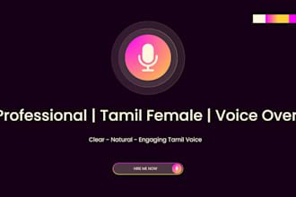 do professional female tamil voice over