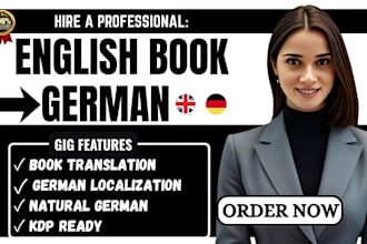 translate and localize your english book into natural german
