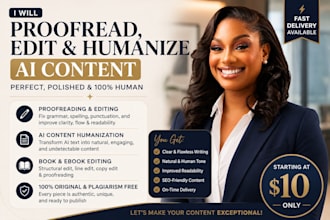 proofread, edit, rewrite, and humanize ai content