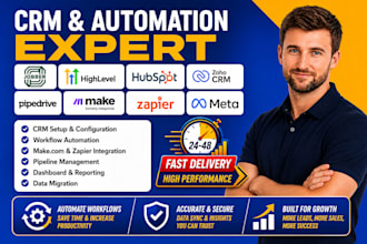 setup jobber gohighlevel hubspot zoho crm pipedrive make com zapier integration