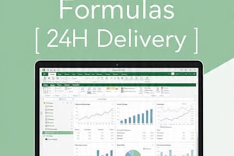 create excel reports, formulas, charts and data analysis