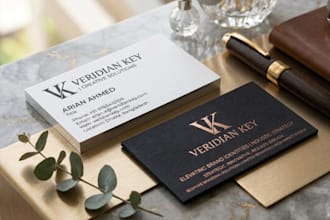 create a modern luxury business card design