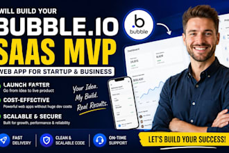 bubbleio saas mvp web app for startup with business