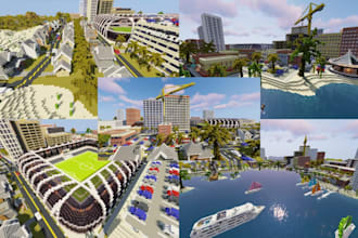 build custom minecraft city map modern city server  spawn world roleplay builder