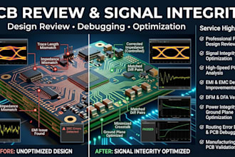 review pcb, improve signal integrity and fix design issues