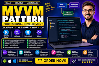 develop mvvm architecture for xamarin dot net maui wpf and c sharp apps
