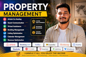 provide property management, airbnb co hosting and guest communication