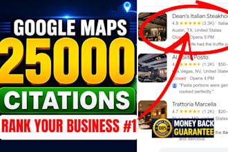 do 25000 google maps citations for gmb ranking