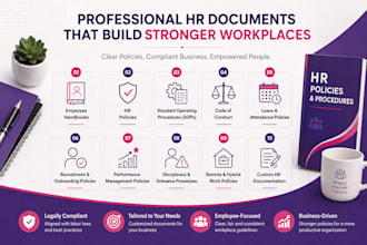 create HR policies also sops and employee handbooks