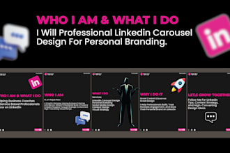 professional linkedin carousel design  for personal branding