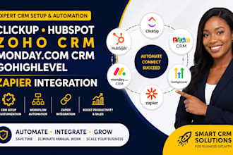 automate clickup hubspot zoho monday CRM with zapier integration
