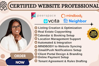 setup listing on lodgify booking com peerspace vcita mindbody neighbour hosting
