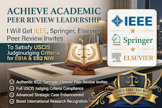get ieee springer elsevier, peer review invites to satisfy uscis judging for eb1