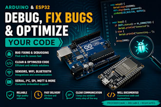 debug, fix bugs, and optimize your arduino or esp32 code